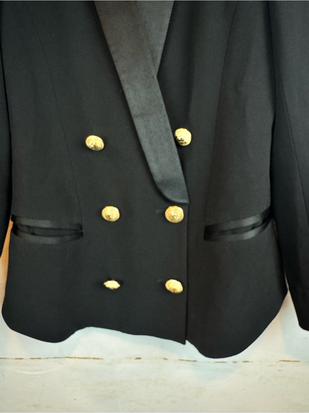 Balmain | Black Double-Breasted Tuxedo Jacket, EU 38 - Picture 5 of 16